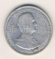 1930. 5P Ag "Horthy jobbra" T:3+