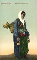 Constantinople; Bohémienne, vendant des fruits / fruit vendor gipsy woman, Turkish folklore