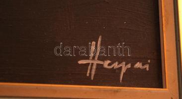 Herpai Zoltán (1951-2011): Velencei kalmár. Olaj, farost, jelzett, fa keretben, 30×20 cm