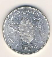 1930. 5P Ag "Horthy jobbra" T:2+