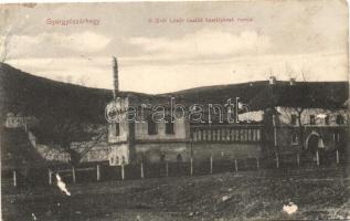 Gyergyószárhegy, Szárhegy, Lazarea; A gróf Lázár család kastélyának romjai / castle ruins (Rb)