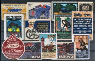 1909-1932 32 db különféle, autókat ábrázoló  reklámbélyeg / Cars, 32 different labels
