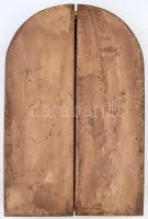 Régi triptichon, nyomat aranyozott fa keretben, 40x52 cm