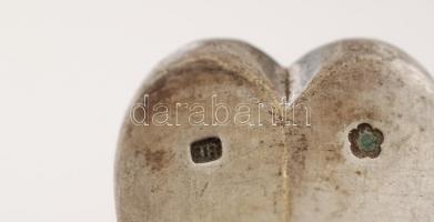 Ezüst (Ag.) leveses kanál (6db), monogrammal, jelzett, mesterjeggyel, h:21 cm, nettó: 428 g