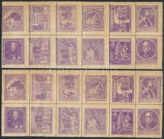 1917 10 db A reformáció 400 éves jubileumi levélzáró 12-es tömb