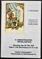 1991 F. Meixner 31. Ansichtskarten-Spezialauktion katalógus / German postcard auction catalogue
