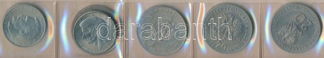 Lengyelország 1974-1978. 10Zl-20Zl (6xklf) T:2
Poland 1974-1978. 10 Zlotych - 20 Zlotych (6xdiff) C...