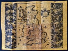 Britannia prout divisa fuit temporibus Anglo-Saxonum, praefertim durante illorum Heptarchia, reprint térkép, hajtogatva, 37x50cm