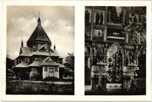 Kőrösmező, Jasina-Strimbe; fatemplom, belső / wooden church, interior