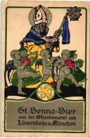 2 db RÉGI motívumlap; sörreklámok: Salvator sör és St. Benno Bier / 2 old motive cards; beer advertisements: Salvator and St. Benno Bier
