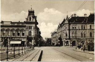 Szeged, Rudolf tér, Hild utca, Lukács Miksa, Bakay E. Fleissig Dezső és Berger Testvérek üzlete