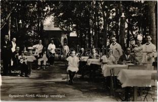 Gyopáros-fürdő, Községi vendéglő, kert helyiség, kiadja Demartsik Ferenc