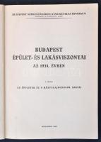 1940 Budapest Épület- és Lakásviszonyai az 1935. évben. I. rész. Kiadja Budapest Székesfőváros Stati...