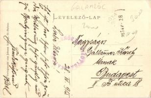 Galambóc, Golubac; várrom, kiadja Johann Schögl, 'Katonai Ellenőrző Bizottság' pecsételéss...