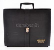 Seeadler-Optik tanuló mikroszkóp tartozékokkal: pipetták, kémcsövek, stb., saját dobozában, jó állap...