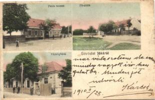 Jóka, Jelka; Postahivatal, Főutca, Községháza / post office, main street, town hall (EB)