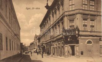 Eger, Fő utca, Hecser Béla és Kardos Sándor üzlete