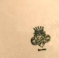 Német jelzett porcelán váza és tál, hibátlanok, matricások, m:20 cm, d:24,5 cm