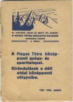 Dr. Vigyázó János: A magas tátra részletes kalauza útifüzet térképekkel (előlap elvált)