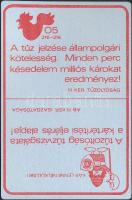 1983 Tűz elleni biztosítás, Állami Biztosító, fém reklám kártyanaptár