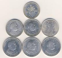 Szlovákia 1944. 10K Ag "kereszt nélkül" + 1939. 20K Ag (2x) + 1941. 20K Ag + 1944. 50K Ag (3x) összesen 7db T:2,2+