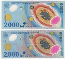 Románia 1999. 2000L forgalmi+fázisnyomat, napfogyatkozásra kiadott bankjegy T:I