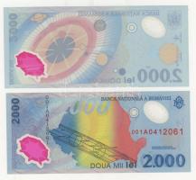 Románia 1999. 2000L forgalmi+fázisnyomat, napfogyatkozásra kiadott bankjegy T:I