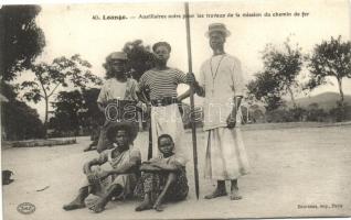 Loango, African workers for the Mission of the railway