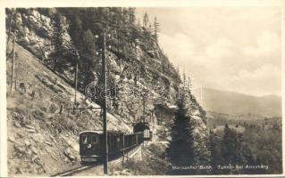 Mariazeller Bahn, Tunnel bei Annaberg / railway tunnel, train