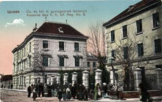 Újvidék, Novi Sad; Cs. és kir. 6. gyalogezred laktanya / barracks of the 6th Infantry regiment of the K.u.K. Army (EK)