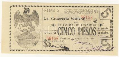 Mexikó/Oaxaca,Nochixtlán 1916. 5P T:I