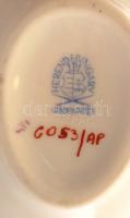 Herendi Apponyi mintás porcelán tojás dobozka, kézzel festett, hibátlan, jelzett, 8x5x5 cm