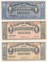 Mexikó/Chihuahua 1915. 1P,5P,10P T:I