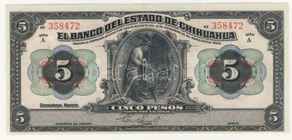 Mexikó/Chihuahua 1915. 5P T:I