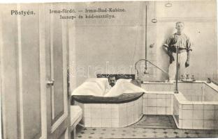 Pöstyén, Piestany; Irma fürdő, Iszap és kád-osztály, kiadja Lampl Gyula / spa, interior, mud bath