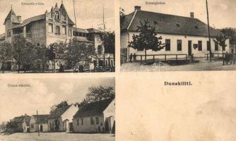 Dunakiliti, Németh-villa, Községháza, utcarészlet (vágott / cut)