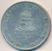 1948. 20Ft Ag "Táncsics" T:2 zöldes patina
Adamo EM3