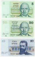 Izrael 1973-84. 50L,100L,5L,10L,500L,1000L T:I