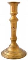 Réz gyertyatartó 2 db réz tállal, m: 20 cm, d: 25 cm