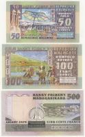 Madagaszkár 1974-88. 50R,100R,500R (2klf),1000R (2klf),10.000R összesen 7klf T:I