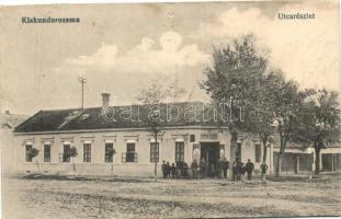 Kiskundorozsma, utcarészlet, Tóth Illés üzlete (tűnyom / pinhole