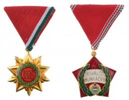 1970. "Felszabadulási Jubileumi Emlékérem" aranyozott, zománcozott Br kitüntetés mellszala...