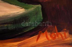 Mohi jelzéssel: Asztali csendélet. Olaj, fa lemez, sérült, 38×38 cm