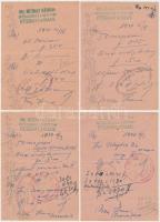 1944. 9db ív tejjegy, hátoldalukon bélyegzések, közte "Dr. Budai János községi orvos Füzesgyarm...