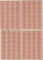 1944. 9db ív tejjegy, hátoldalukon bélyegzések, közte "Dr. Budai János községi orvos Füzesgyarm...