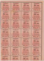 1944. 9db ív tejjegy, hátoldalukon bélyegzések, közte "Dr. Budai János községi orvos Füzesgyarm...