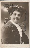 1912 Leo Slezak(1873-1946) világhírű cseh tenor sajátkezű aláírása az őt ábrázoló fotólapon