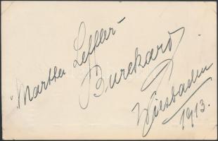 1913 Martha Leffler-Burckard(1884-1958) operaénekes sajátkezű aláírása