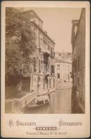 1898 Velence, keményhátú fotó P. Salviati műterméből, 17x11cm / Venice, vintage photo, 17x11 cm