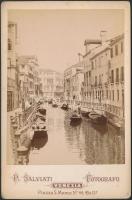 1898 Velence, keményhátú fotó P. Salviati műterméből, 17x11cm / Venice, vintage photo, 17x11 cm